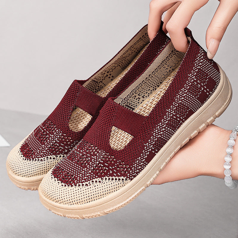 Damen Sneaker Komfortabel Luftig Durchbrochenes Design