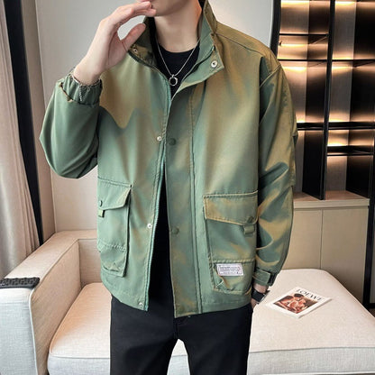 Militärjacke Unisex Modern mit hohem Kragen Trendy