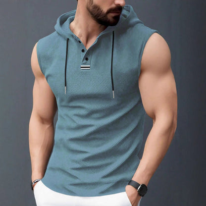 Herren Hoodie Ärmellos Strukturiert Modern Berlin Style