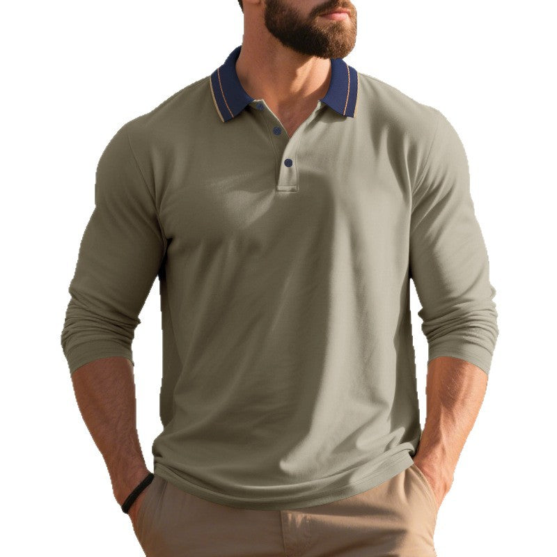 Herren Langarm-Polohemd mit modernem Kragen und atmungsaktiven Eigenschaften BerlinGlamour - das ist dein neuer Titel!