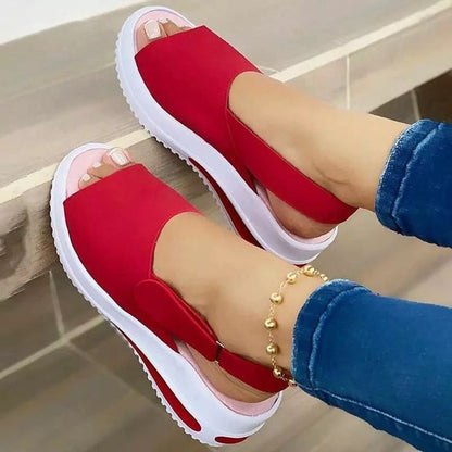 Damen Sandalen Bunt Elastisch Sommer