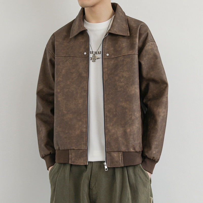 Lederjacke Herren Modern Bequem Wildleder - BerlinGlamour