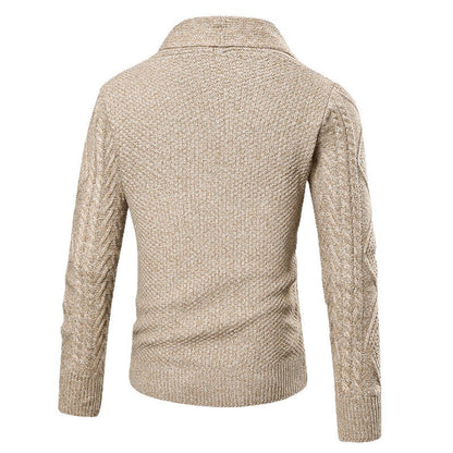 Herren Strickjacke Modern Zopfmuster Praktisch