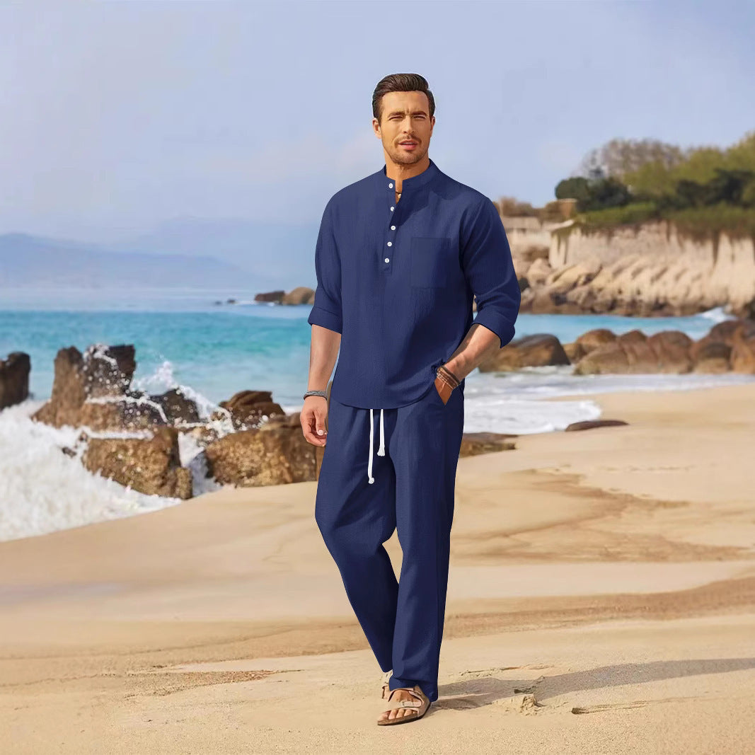 Herren Leichte Sommer-Linenhose mit passendem Oberteil BerlinGlamour wäre ein schöner Titel für ein Produkt im E-Commerce-Bereich. Er enthält alle notwendigen Informationen und ist kurz und pr