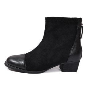 Damen Stiefeletten Weichleder Elegant Schuhe Modern