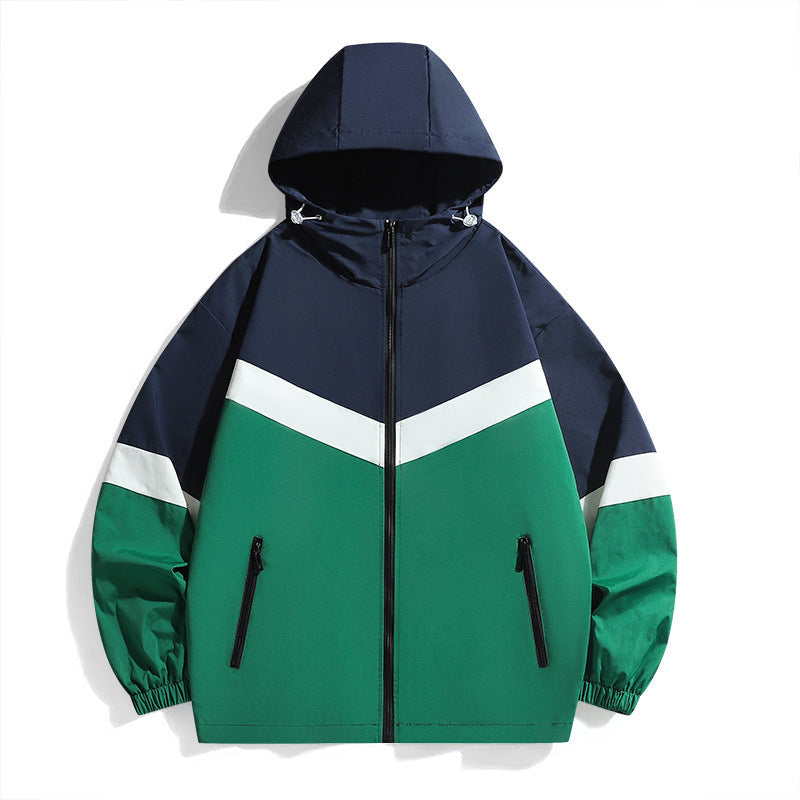 Sportliche Windbreaker Jacke Damen Herren Wasserabweisend
