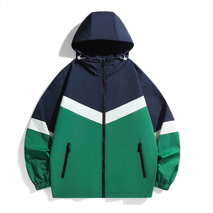 Sportliche Windbreaker Jacke Damen Herren Wasserabweisend