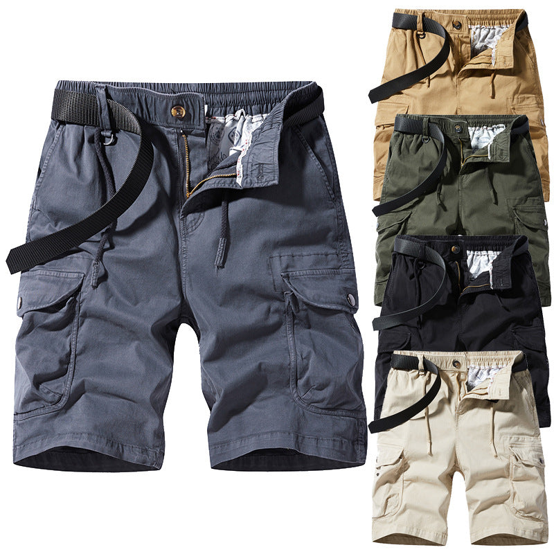 Herren Cargoshorts Bequem Elastisch Taschen - BerlinGlamour