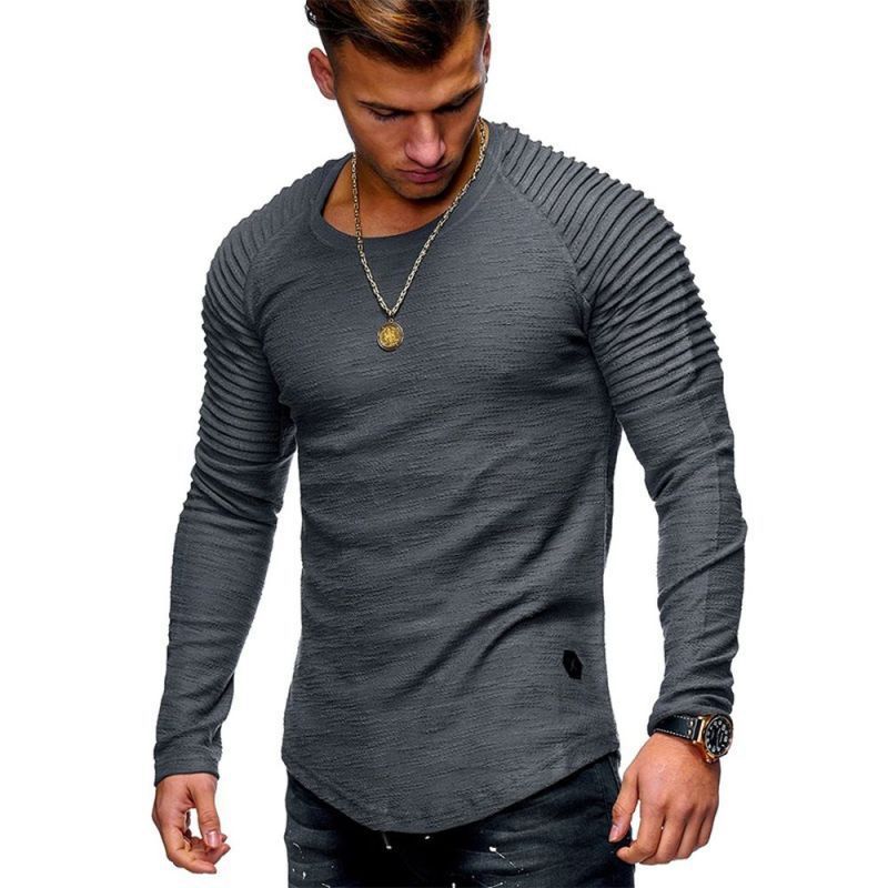 Herren Langarmshirt Strukturiert Modern Berlin Stylish