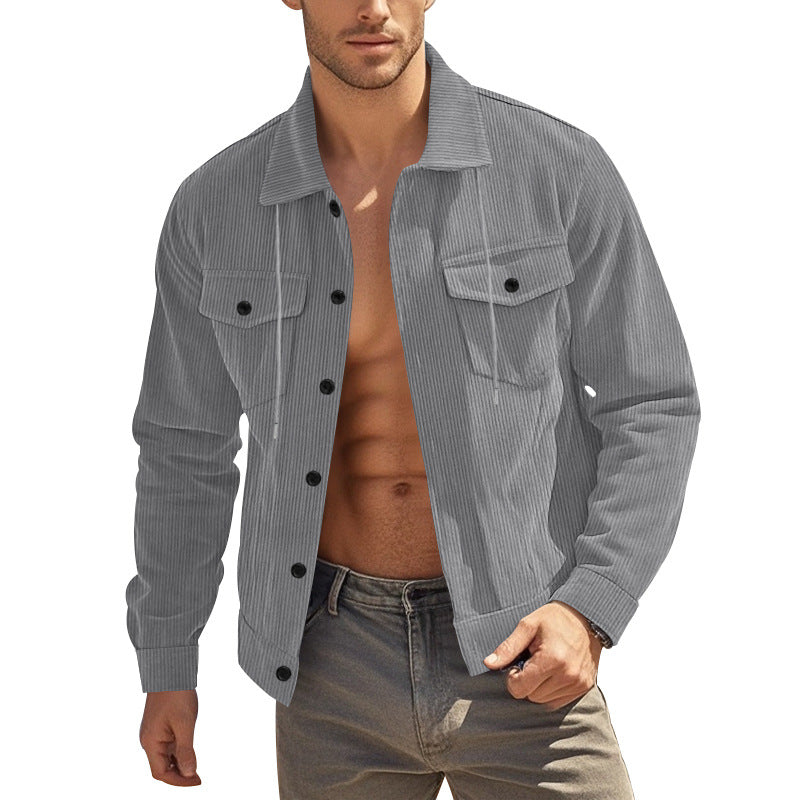 Herren Fleecejacke Warm mit Brusttaschen Reißverschluss