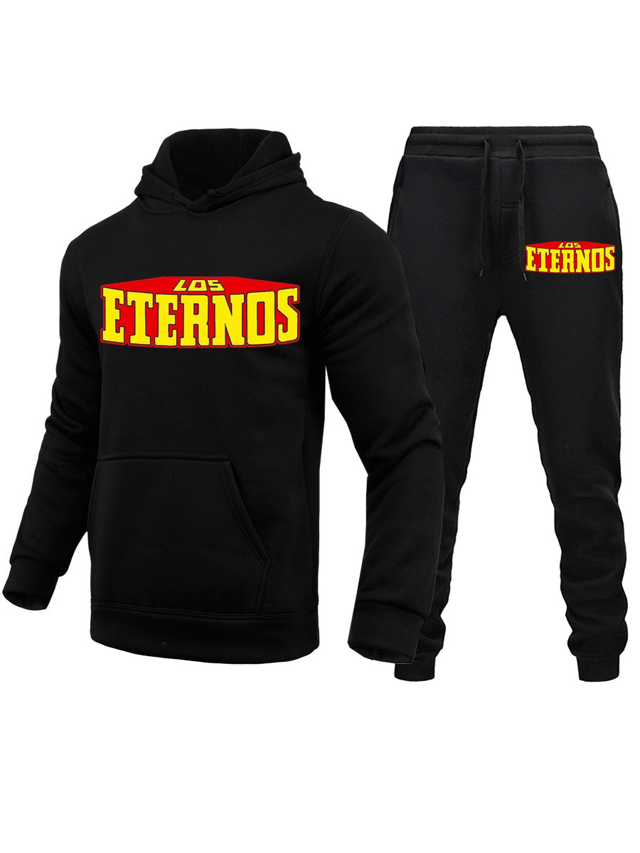 Herren Sportset Hoodie Jogginghose Logo Trendy