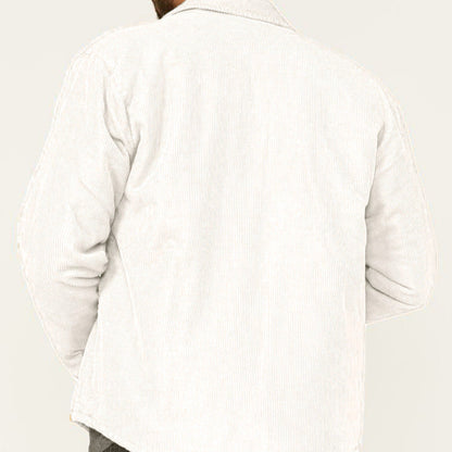 Herren Cordjacke Lässig Mit Taschen Grüne Mode