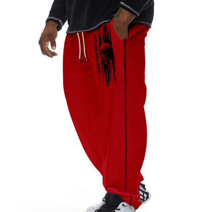 Herren Sport Jogginghose Bequem Streifen Schwarz
