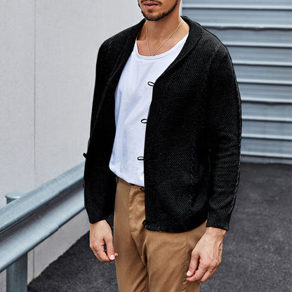 Herren Cardigan Lässig Offener Schnitt Strick Pullover Modern