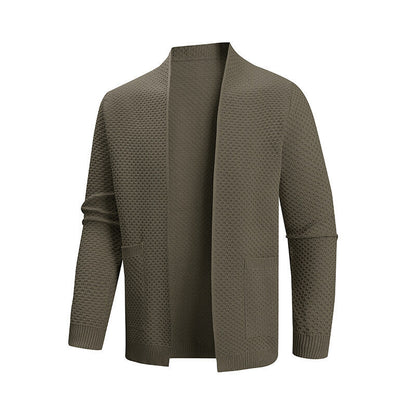 Herren Strickjacke Offener Kragen Modern Trendy
