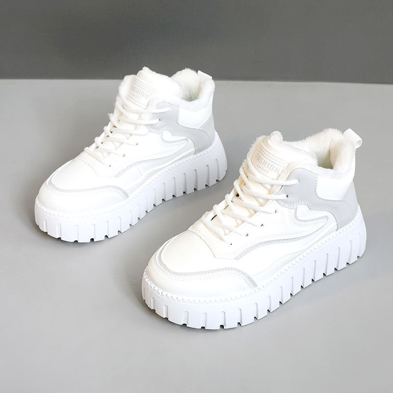 Damen Sneaker Warm High-Top Kuschelig Winter