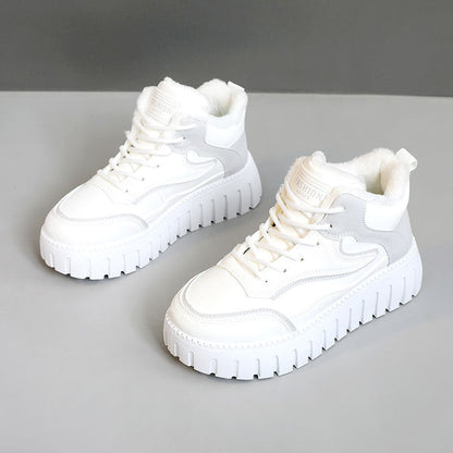 Damen Sneaker Warm High-Top Kuschelig Winter