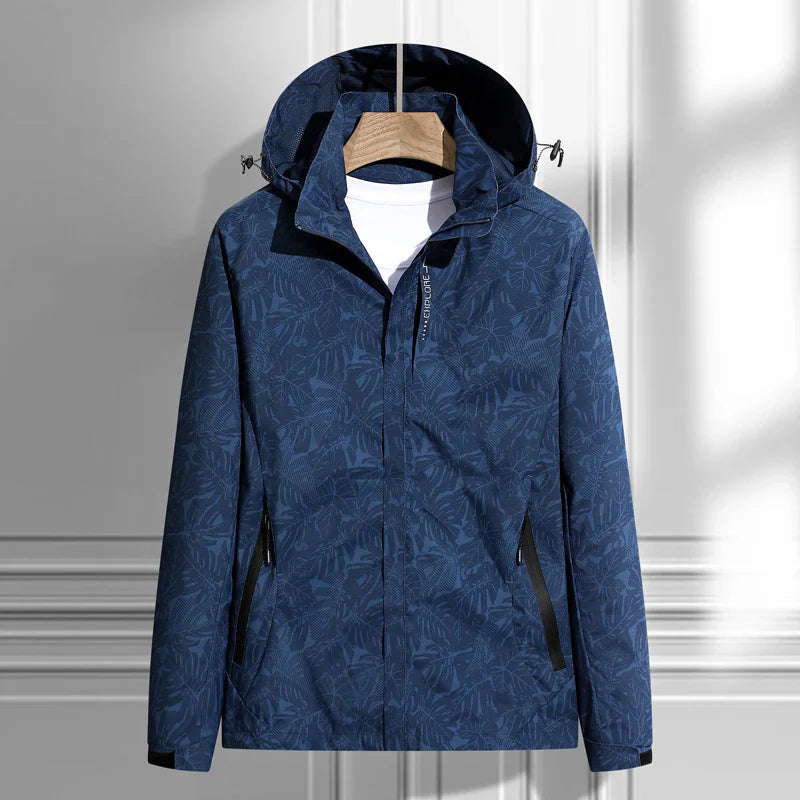 Damenjacke mit Kapuze Blattmuster Trendy - BerlinGlamour