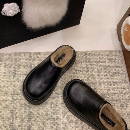 Damen Fleece-Clogs Weich Rutschfest Warm