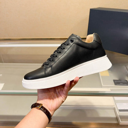 Damen Sneaker Leder Schwarz Komfortabel Laufschuhe
