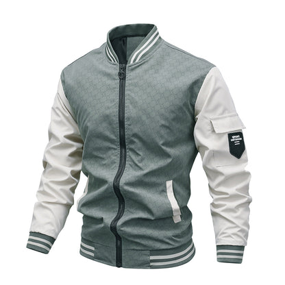 Herren Bomberjacke Modern Reflektierend Taschen