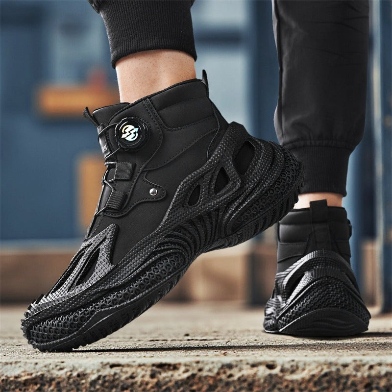 Damen High-Top Sneaker Stylisch Sportlich Schwarz