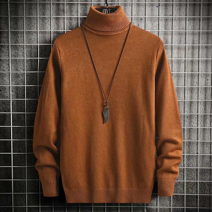 Herren Rollkragenpullover Weich Wolle Bequem
