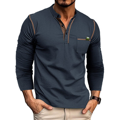 Herren Langarmshirt Modern Strukturdesign Slimfit