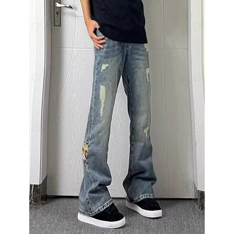 Herren Jeans Modern Lässig Mit Zierdetails