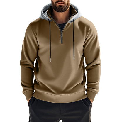 Herren Hoodie Sportlich Kapuzenpullover Mit Reißverschluss