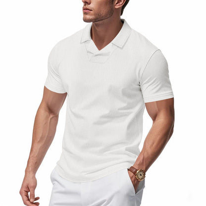 Herren Poloshirt Kurzarm Modern mit Struktur Optik