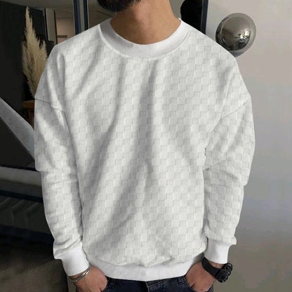 Herren Sweatshirt mit Struktur Design Trendy - BerlinGlamour
