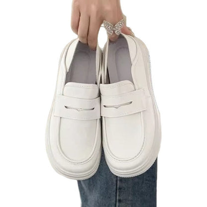 Damen Sneaker Elegante Slip-On mit dicker Sohle und Schnalle