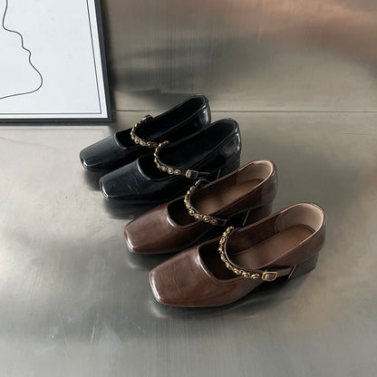 Damen Plateauschuhe Elegantes Design Stabile Blockabsätze