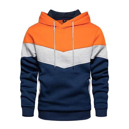 Herren Kapuzenpullover Modern mit Taschen und Farbblock