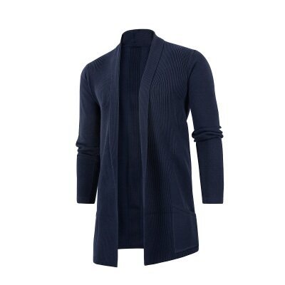 Herren Strickjacke Offener Schnitt Mit Taschen Großzügig