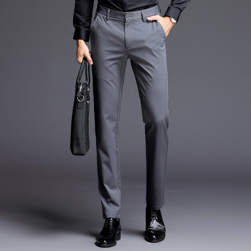 Herren Anzughose Slim Fit mit Taschen Elegant Schwarz