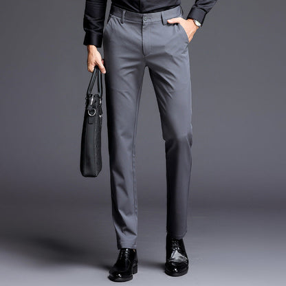 Herren Anzughose Slim Fit mit Taschen Elegant Schwarz