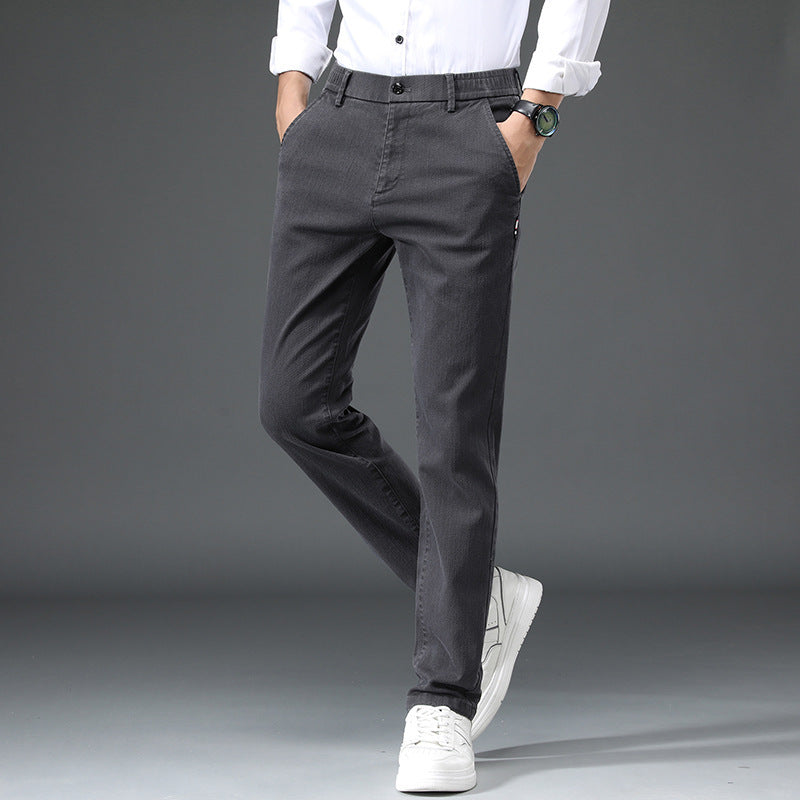Herren Slim Fit Freizeithose Elegant Modern