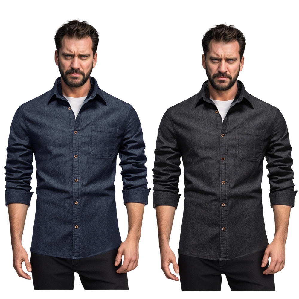 Männer Denim Hemd Modern Slim Fit - BerlinGlamour