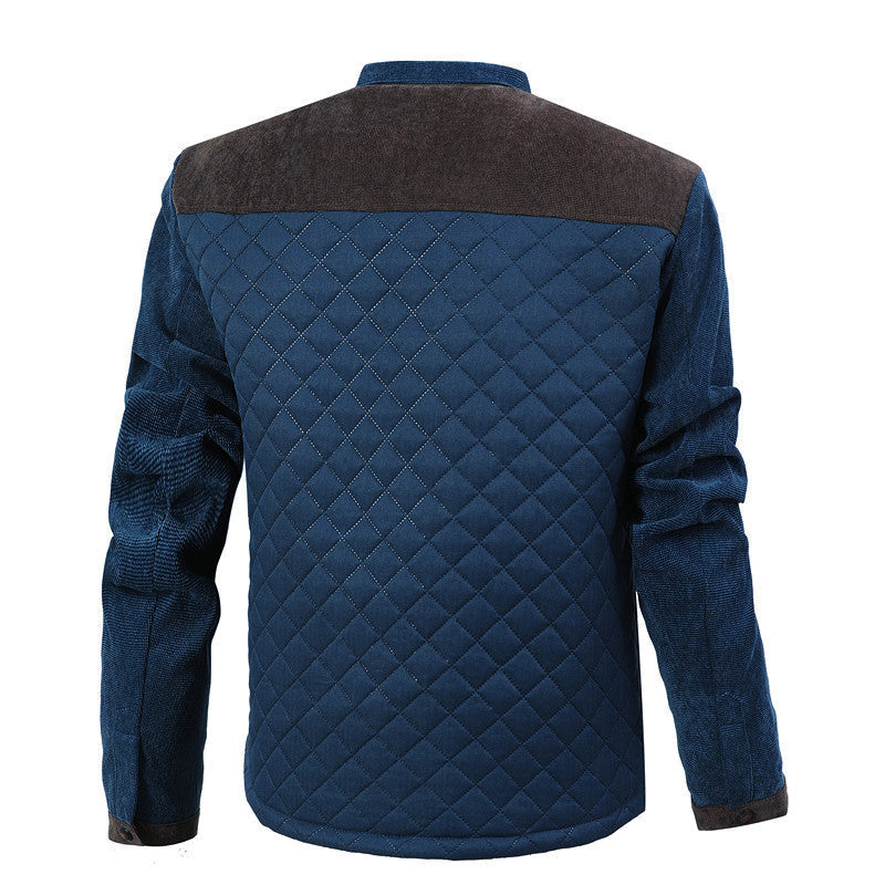 Herren Steppjacke Modern mit Stehkragen und Taschen