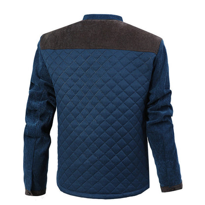 Herren Steppjacke Modern mit Stehkragen und Taschen