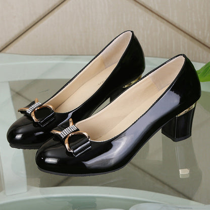 Elegante Damen Ballettschuhe Glänzend mit Schleife