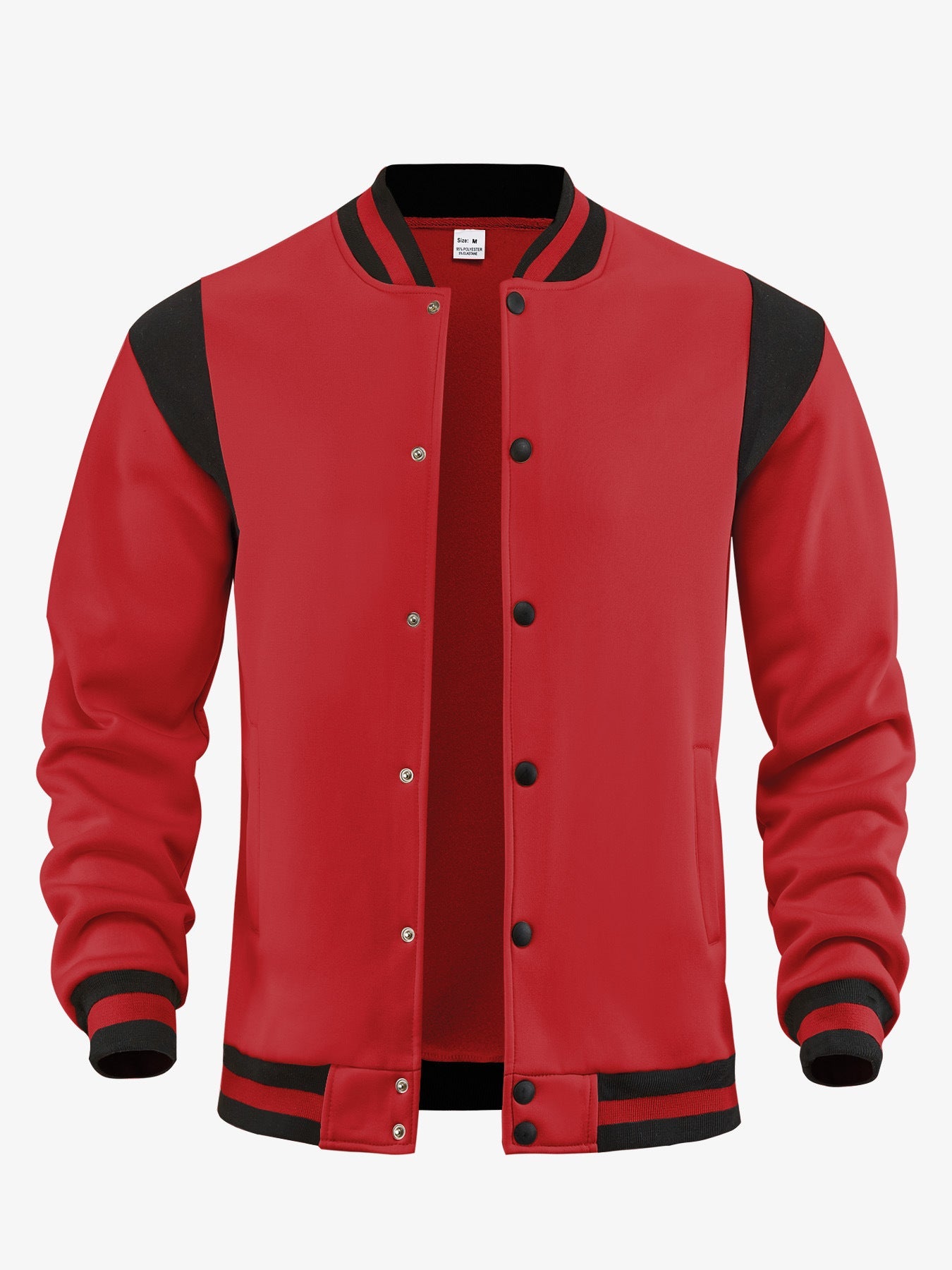 Herren Baseballjacke Kontrast Ärmel Modern Style