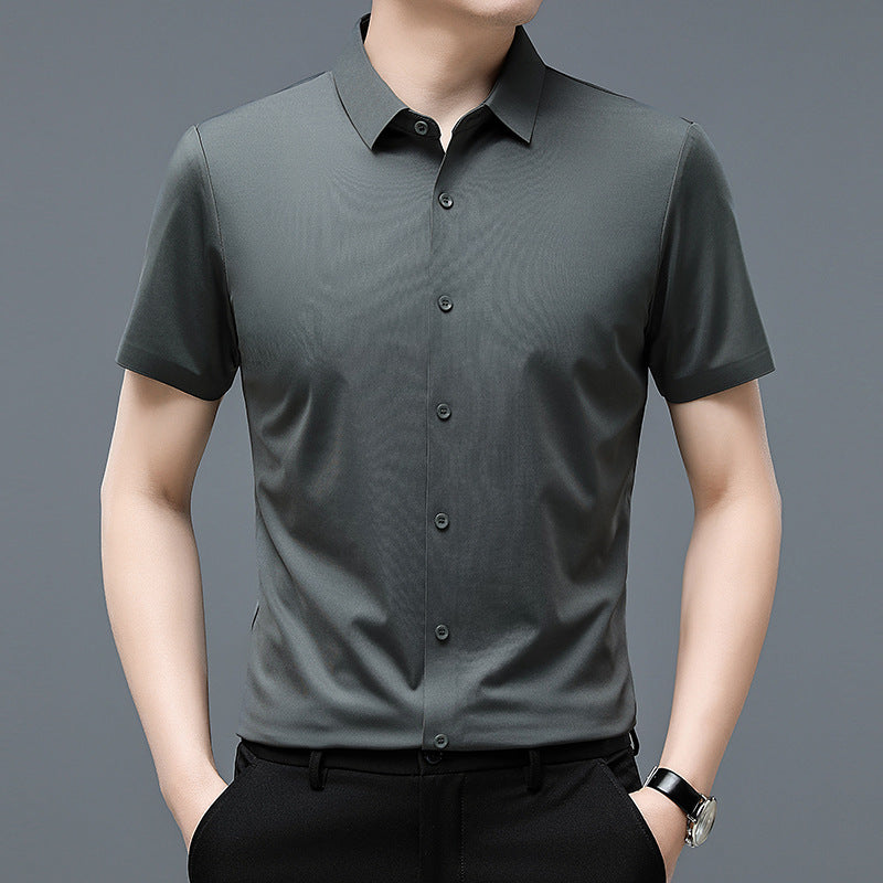 Herren Kurzarmhemd Elegante Baumwolle Modern