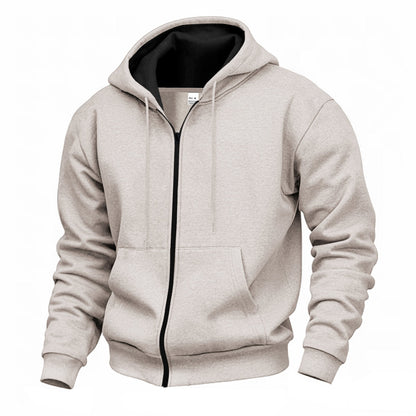Herren Kapuzenpullover Elastisch Reißverschluss Modern