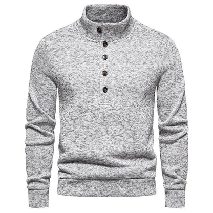 Herren Fleece Pullover Stehkragen mit Taschen Warm - BerlinGlamour