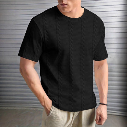 Herren T-Shirt Lässig Strukturiert Urban Style