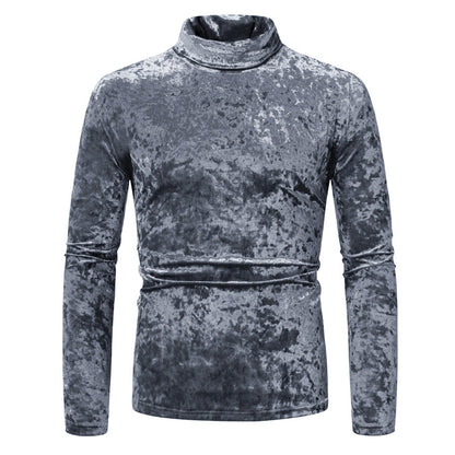 Herren Rollkragenpullover aus Samt Stilvoll Eleganter Damenlook