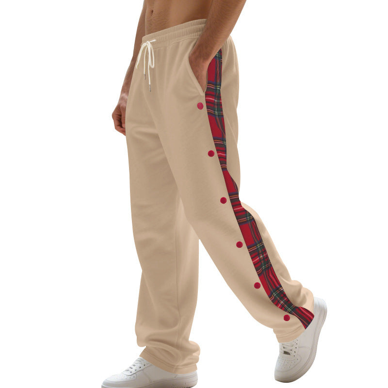 Herren Hosen Freizeit Bequem Karierter Stil